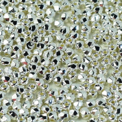 Preciosa Fire Polished Beads 2mm - Crystal Silver plated